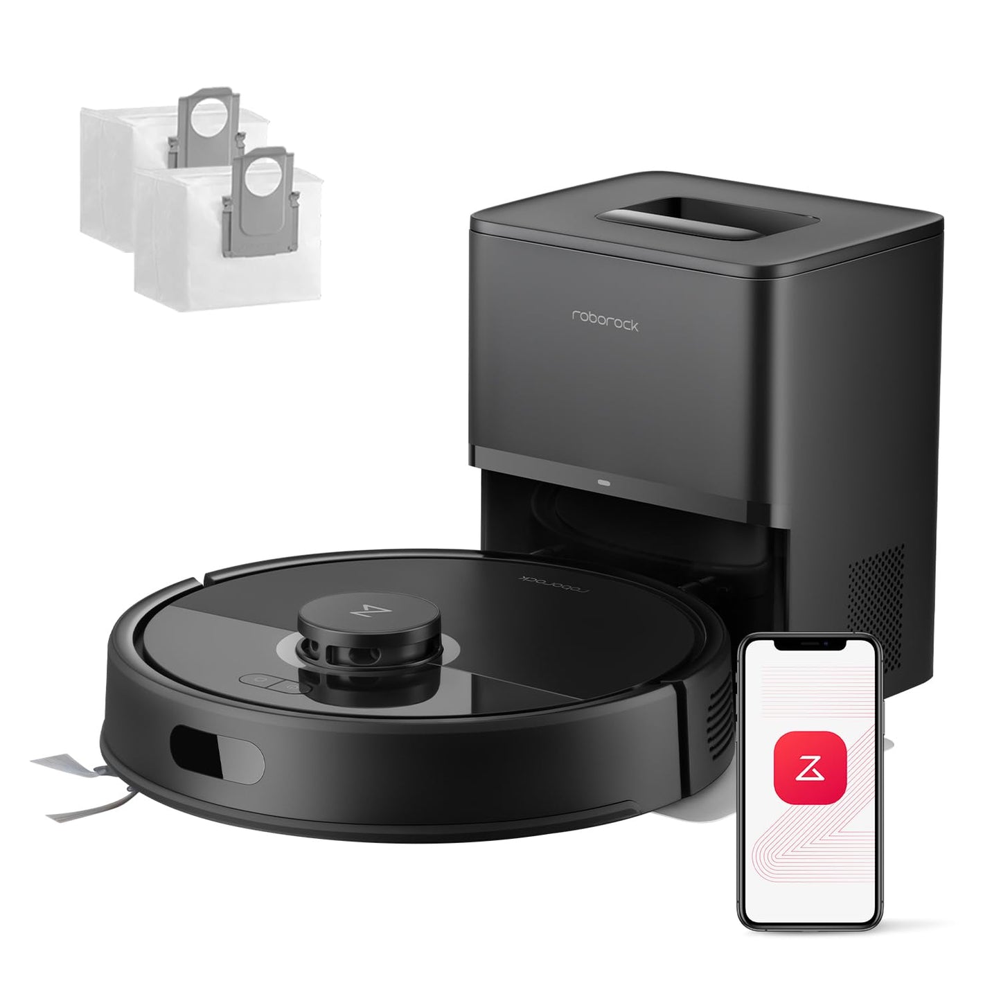 Roborock Q7 L5+ Saugroboter mit Staubentleerung, 8000 Pa Schwarz
