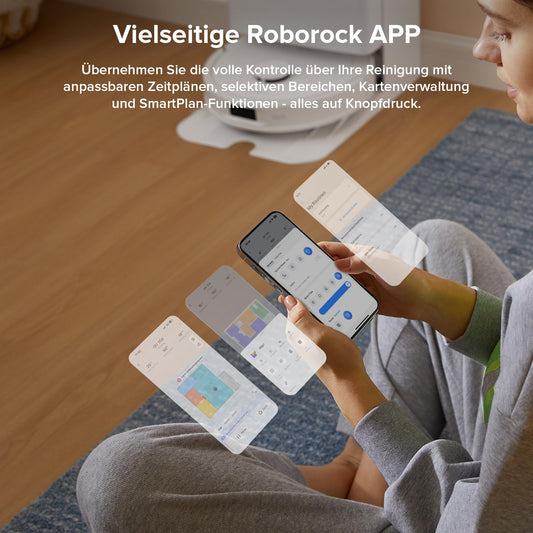 Roborock Qrevo Serie Saugroboter mit Wischfunktion, 8000Pa Weiß