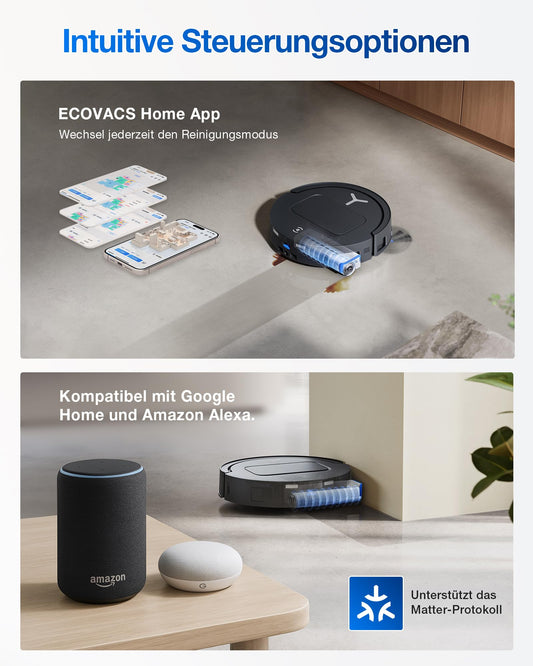 ECOVACS DEEBOT T80 Omni Saugroboter mit Wischfunktion, 18000 Pa