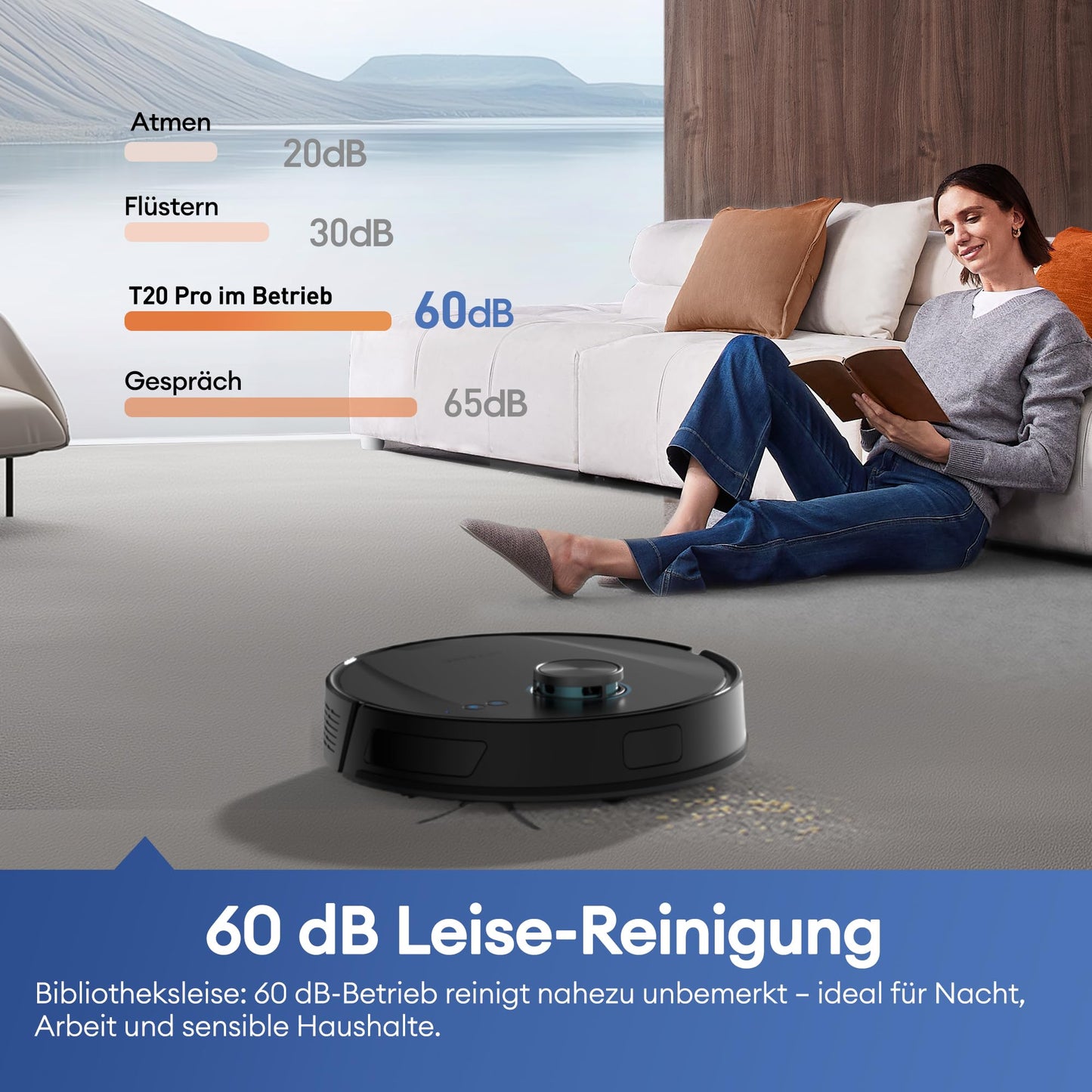 Ultenic Saugroboter mit Wischfunktion, 10000Pa mit Absaugstation