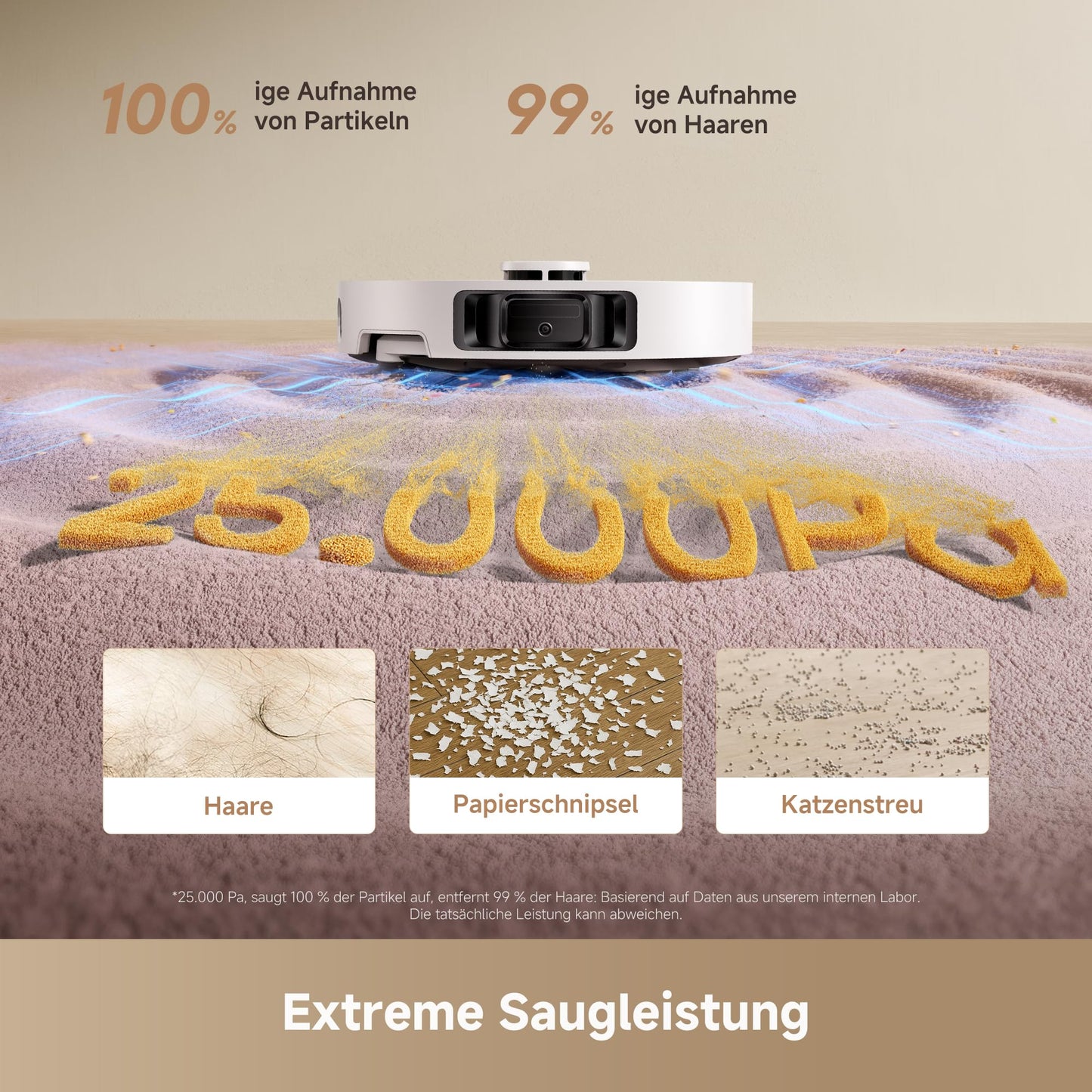 Dreame L10s Ultra Gen 3 Saugroboter mit Wischfunktion, 25000 Pa