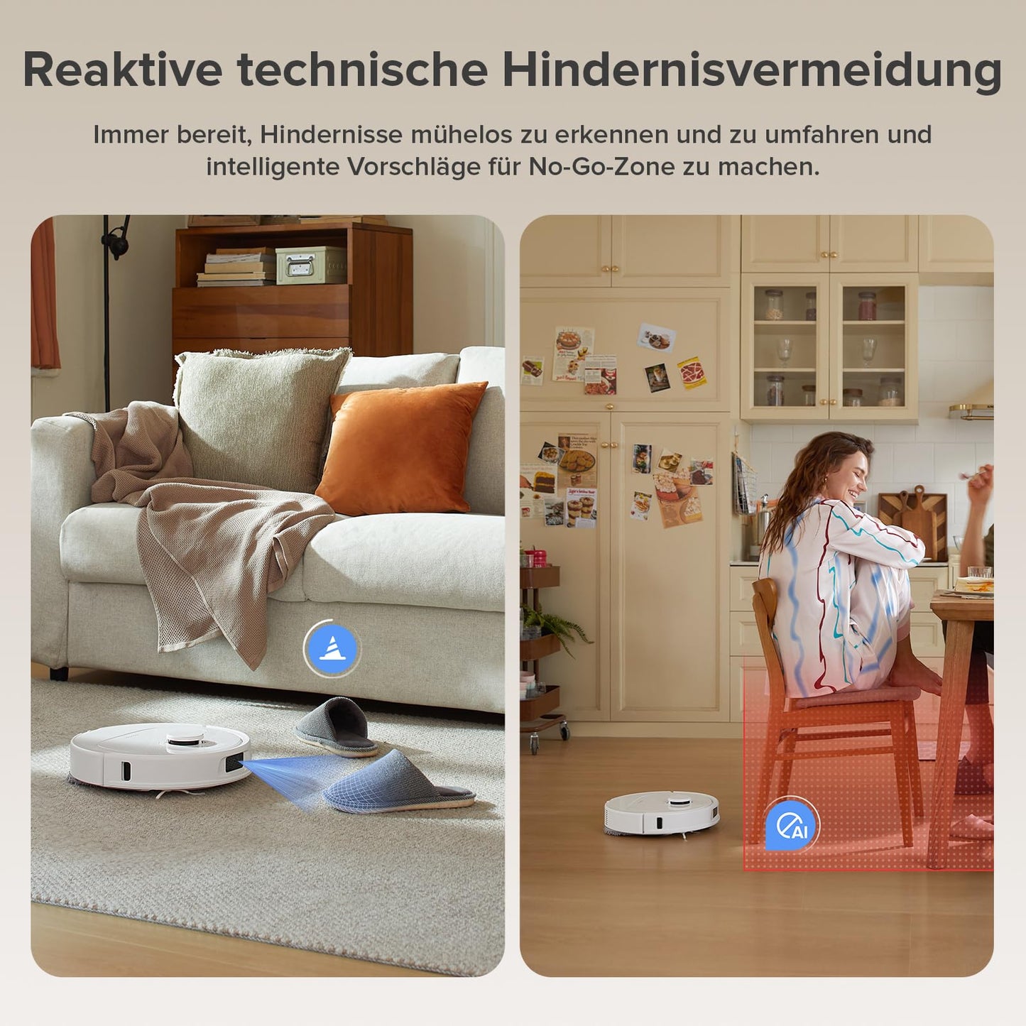 Roborock Qrevo Serie Saugroboter mit Wischfunktion, 8000Pa Weiß