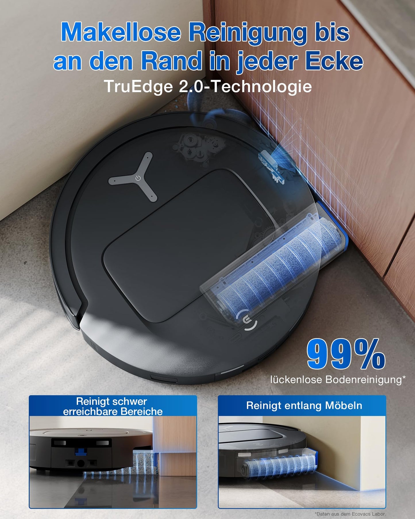 ECOVACS DEEBOT T80 Omni Saugroboter mit Wischfunktion, 18000 Pa