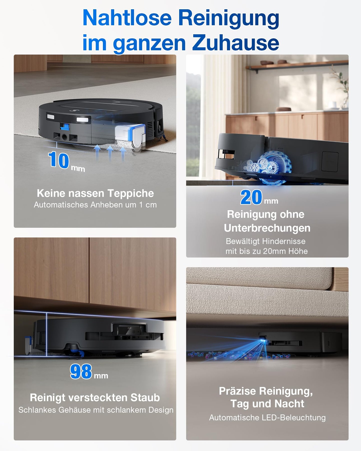 ECOVACS DEEBOT T80 Omni Saugroboter mit Wischfunktion, 18000 Pa